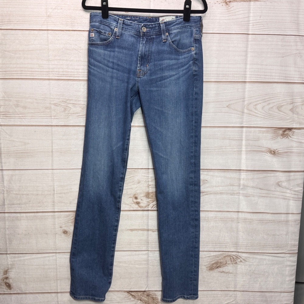 AG Adriano Goldschmied Everett Slim Straight Jeans Denim 360 Blue 30x34